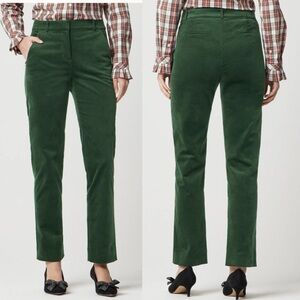 J.Crew NWT Velvet Kallie pant Darkest Forest size‎ 14 Tall